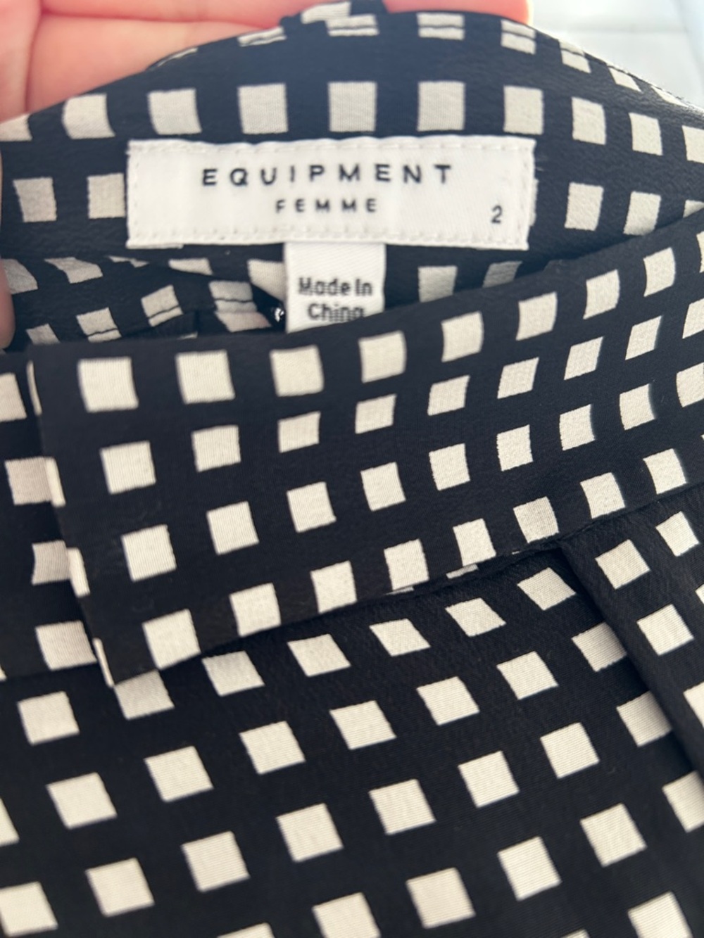 EQUIPMENT Bergen Silk Pants Cropped Check size 2 - Picture 5 of 6